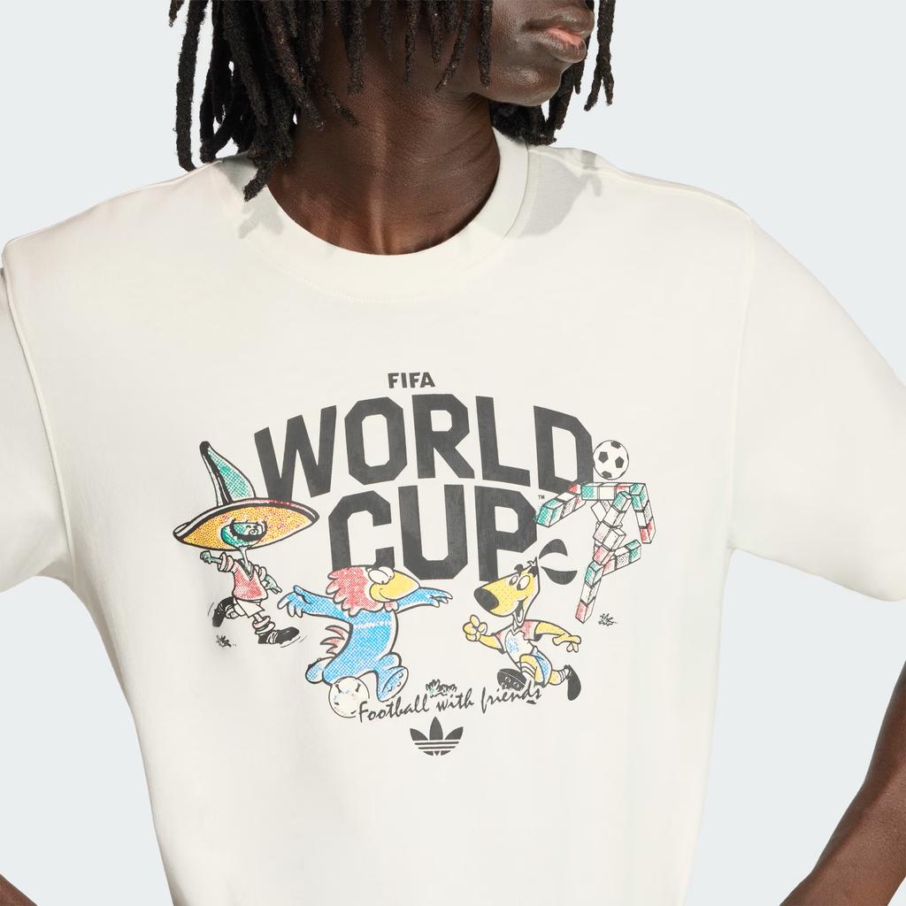 Adidas Originals T Shirts Men's Cloud White Crew Neck Moderate KE2038