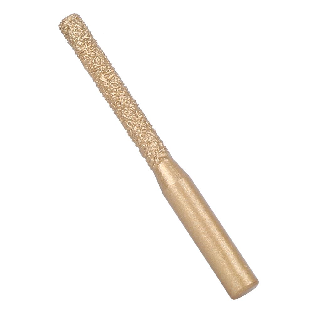 Diamond Router Bits Golden Brazed Straight Shank for Quartz Stone Marble Seam Knife6.35 X 5 X 65mm