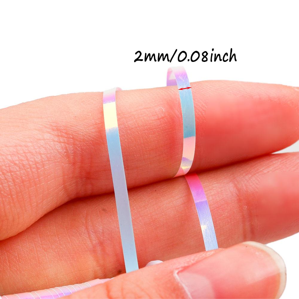 2mm 2 Tones Fly Tying Material Flat Mylar Tinsel for Streamer Flashback Nymphs Midge Body Rib Fishing Lure