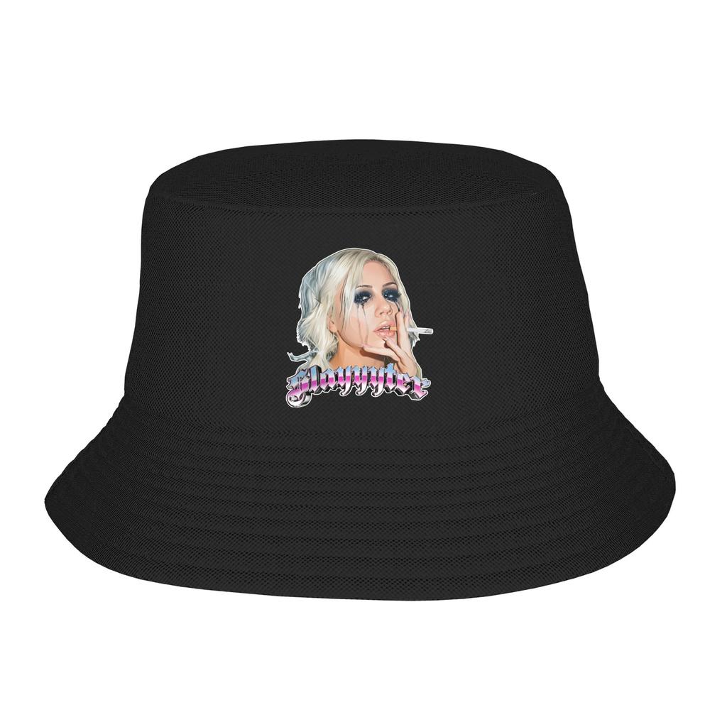 Harajuku  SLAYYYTER Bucket Hat Unisex Foldable Camping  FisherUnisex Caps Beach Hatwear Bob Hat