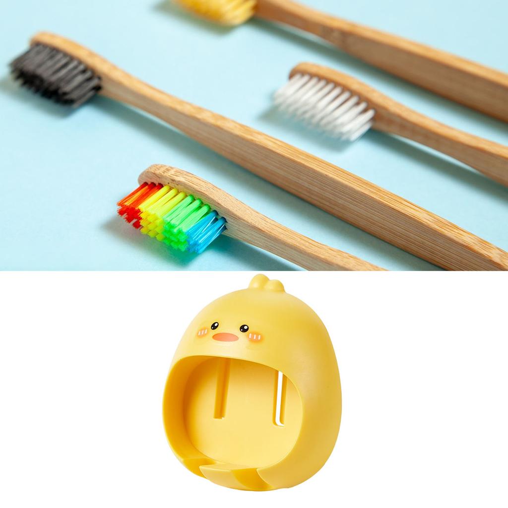 Cute Toothbrush Holder Multipurpose Punch Free Cartoon Animal Wall Mounted Toothbrush Stand for