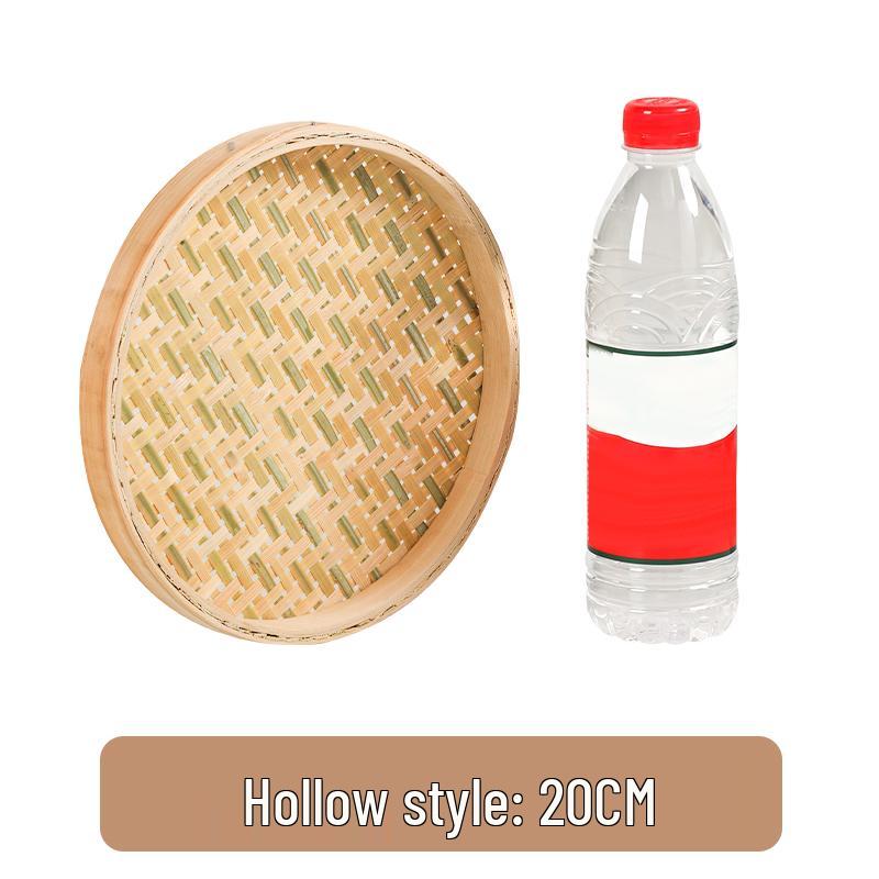 Bamboo Weaving Green Winnowing Basket/Restaurant Sashimi Platter with or without Holes for Drying, Sieving, Tea Sampling, or Decorative Use