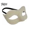Adjustable Party Masks Halloween Half Face Masquerade Mask, Pearl Decor Venetian Luxurious Evening Elegant Costume Accessory for Stage Show