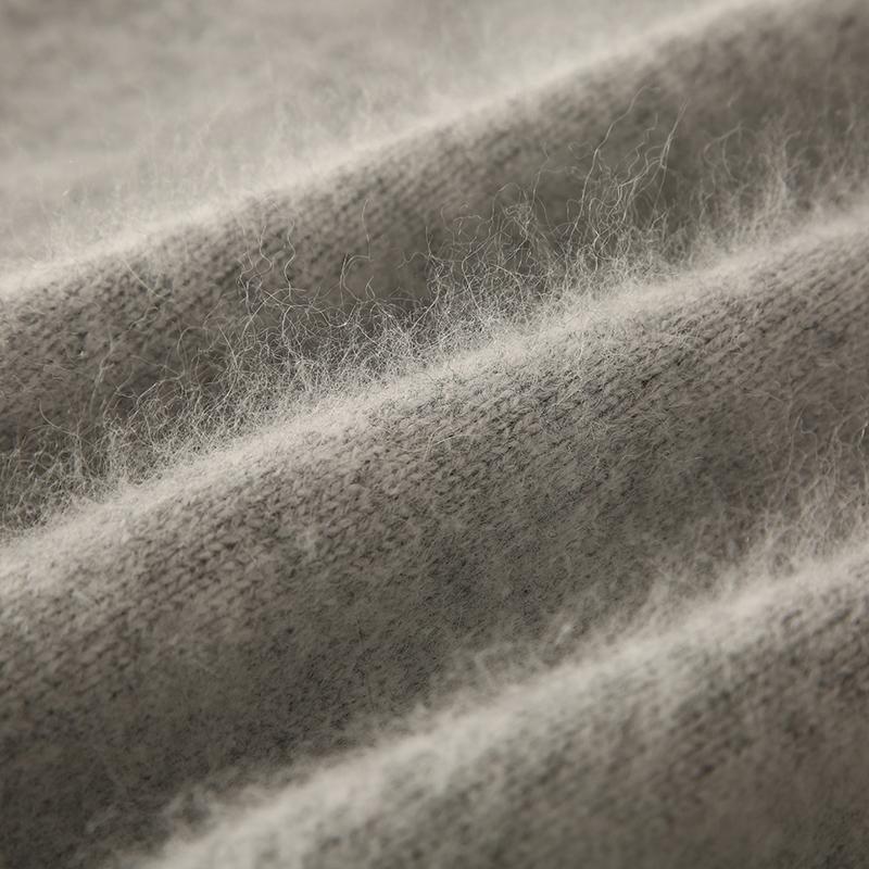 Damen Kaschmirpullover Qinghe Kaschmir 30% Kaschmir 30% Nerz 30% Wolle 10% Nylon Dicker Kaschmirpullover für Damen im Herbst und Winter, weich und warm