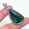 Natural Bloodstone Gemstone Handmade 925 Sterling Silver Pendant 2.05" AP-15882