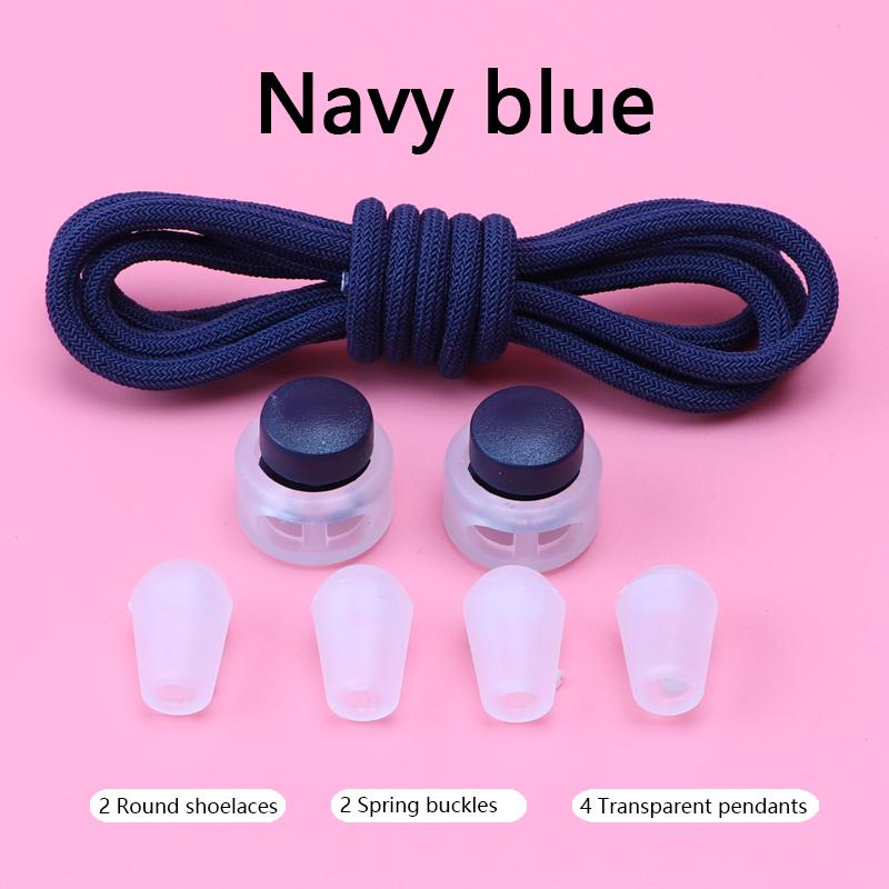 Spring Lock Shoelaces No Tie Shoe Laces Sneakers Round Elastic Shoe Lace Kid Adult Quick Without Ties Shoestrings Rubber Bands