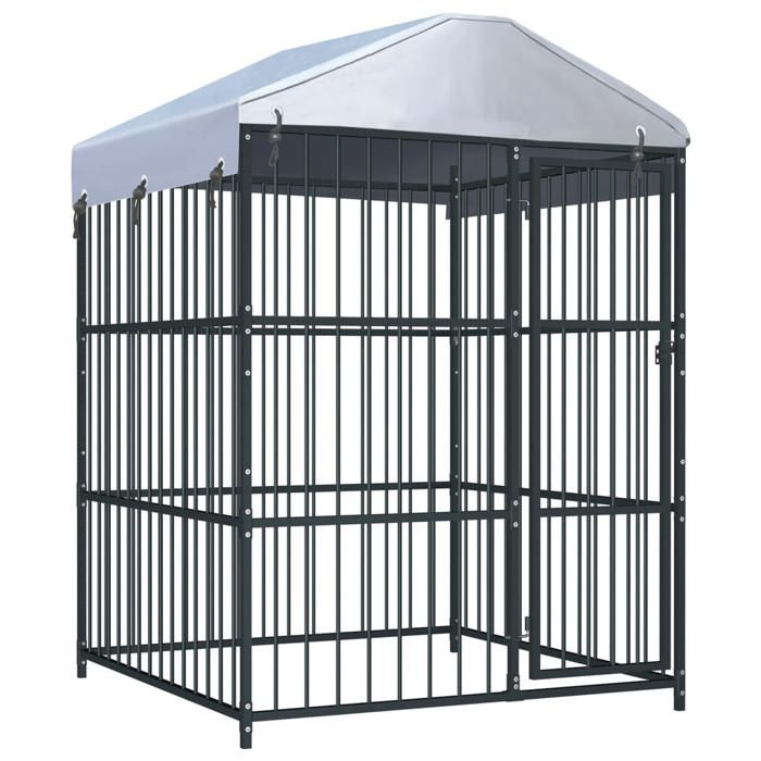 VidaXL Chenil d'Extérieur avec Toit pour Chiens Chiots Animaux Extérieur 145760