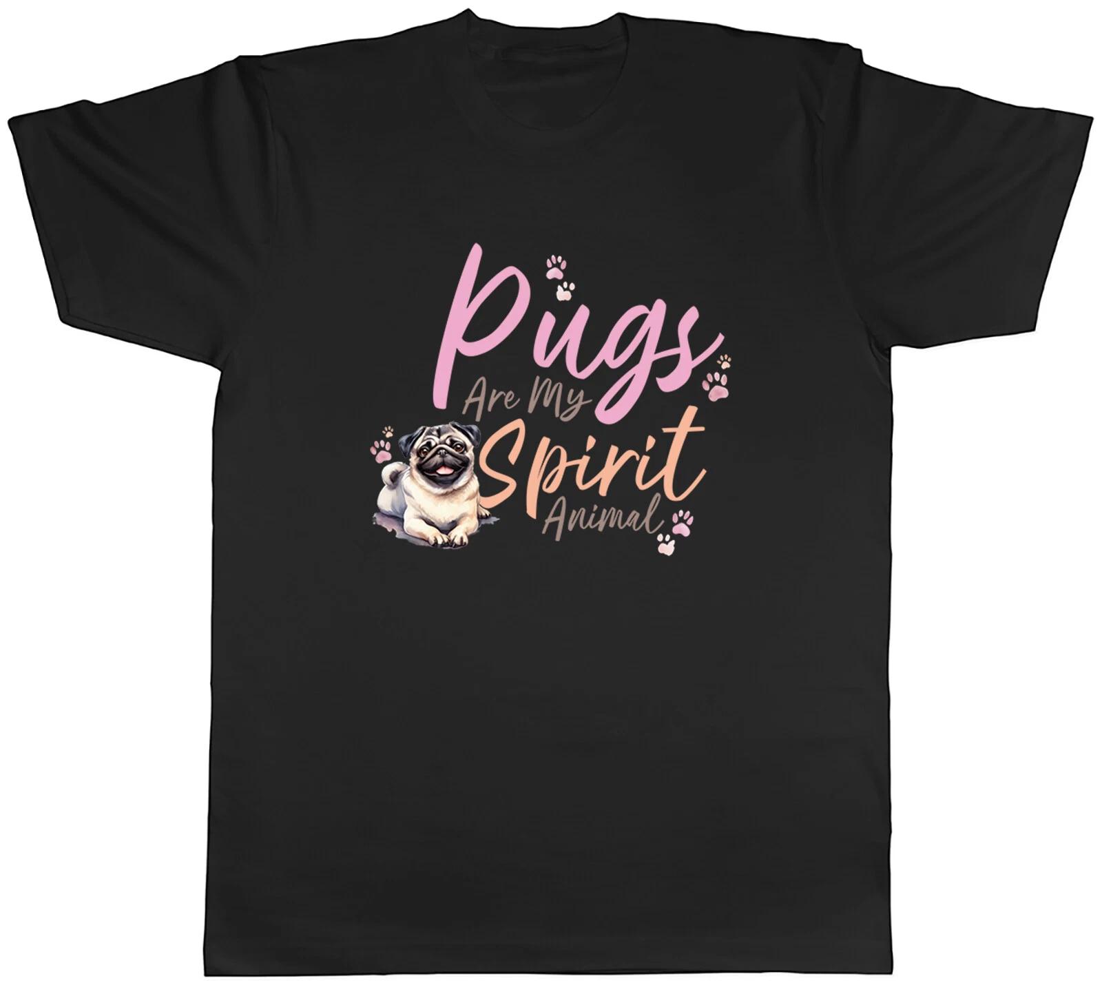 Pugs are my Spirit Animal Mens T-Shirt Pug Dog Pet Lover Tee Gift XXXL