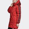 Adidas Originals Warm Mid-Length Casual Sports Hooded Down Jacket Women Jacket Light-Crimson FL0046