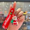 2Pcs Cartoon Cute Santa Claus Tree Keychain Christmas Party Decoration Bag Ornaments Car Key Pendant Exquisite Small Gift
