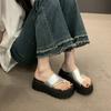 Thick-soled Beach Flip-flops Shoes, Outer Wear Women's Shoes, New Soft-soled Design Sandals In Summer 2025