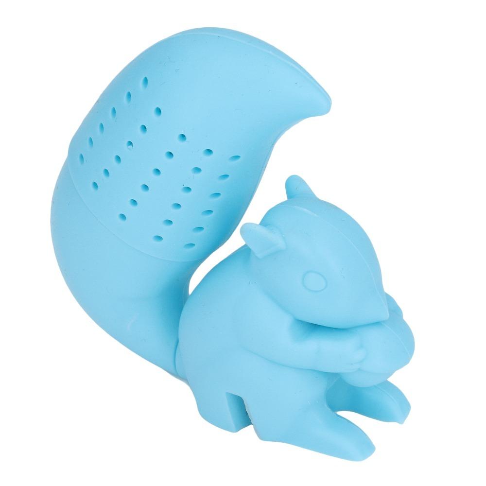 Silicone Squirrel Tea Infuser Squirrel Shape Squirrel Tea Filter Silicone Tea Strainer  Tea Brewing синий