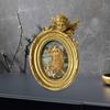 Photo Frame Embossed Modern Centerpiece Antique Resin Angel Sculpture Picture Display Stand for
