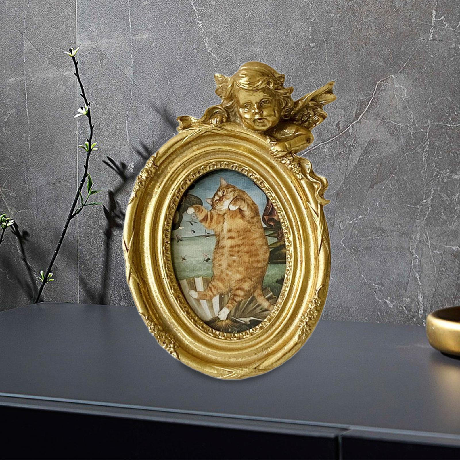 

Рамка для фото Рельефная Современная Центральная деталь Античная Полимерная Скульптура Ангела Подставка для Демонстрации Фотографий для