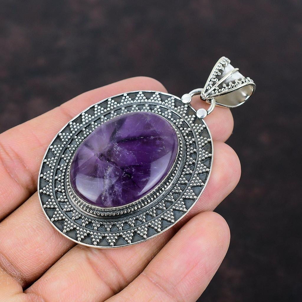 Star Amethyst Pendant Gemstone Jewelry Handmade Brand New Pendant 925 Sterling Silver Pendant Gift For Her Vintage Jewelry Statement Pendant