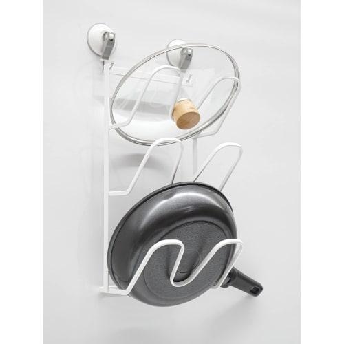 Wahei Freiz Lid Frying Pan Rack Suction Cup Type Wall Storage Float RG-0475