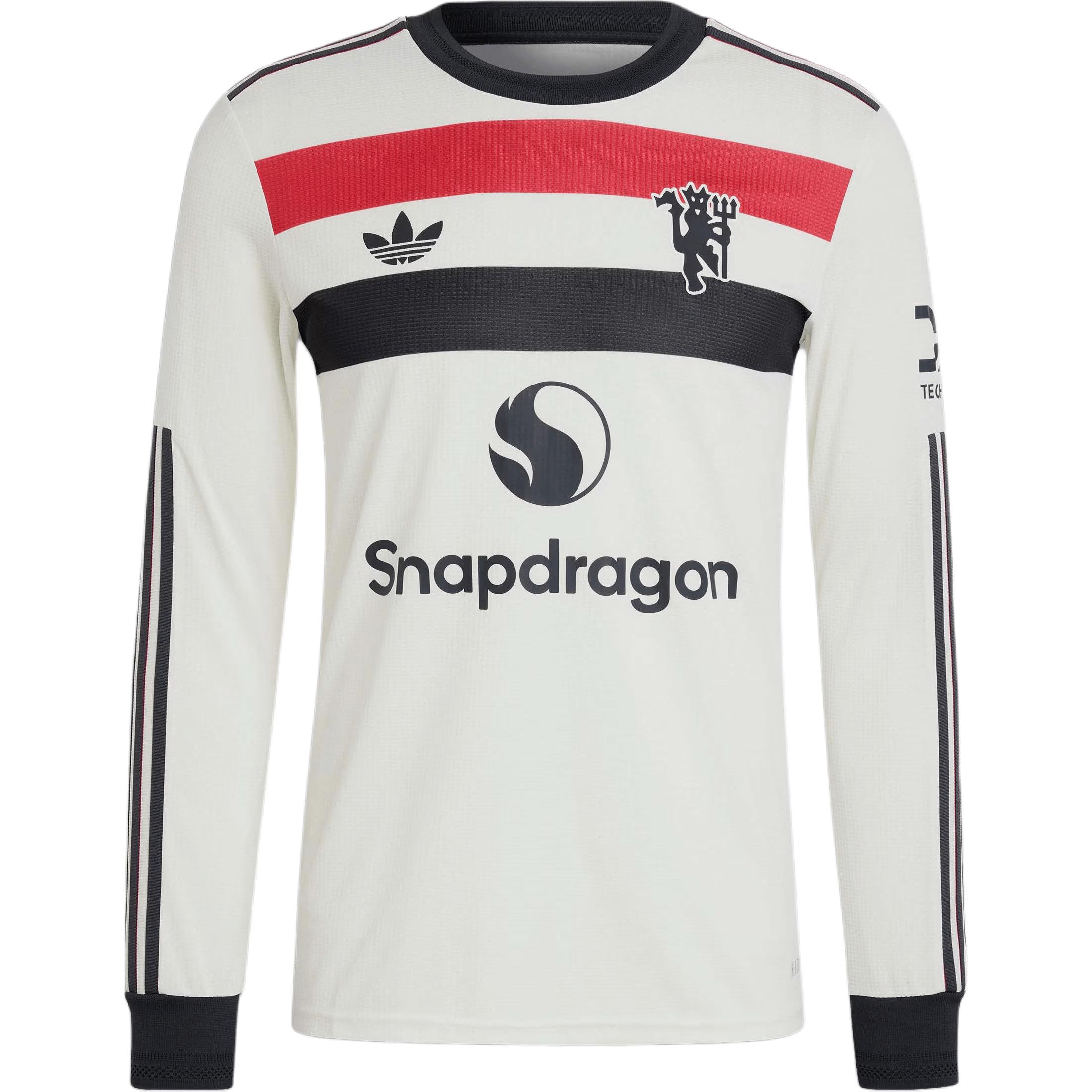 Adidas Originals Free Shipping With AdiClub Manchester United 24/25 Long Sleeve Third Authentic Jersey IY7812 L