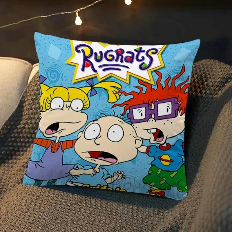 cartoon Pillowcases R-Rugrats Square Cushion Cover Luxury Pillow Cover Pillow Case Sofa Bed Room Decor Dakimakura Wedding Gift