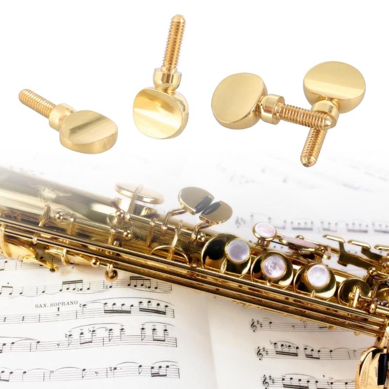 2Pcs Copper Sax Neck Tightening Screws Saxophone Neck Screws Tightener Saxophone Tightening Attach Screw Part Enduring