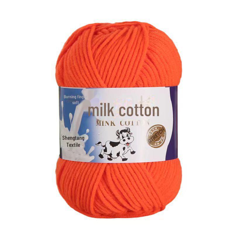 Milk Cotton Yarn Set for DIY Projects: Scarf, Crochet Slippers, Hand-Woven Bags