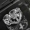 Modern Love Crosses Statement Ring Trendy Minimalist Finger Rings Jewelry For Casual Or Formal Occasions Gift