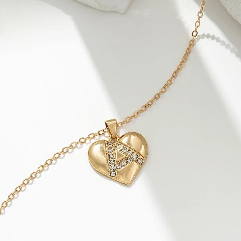 Classic Letter Gold Love Necklace Women's Simple Elegant Pendant Necklace Birthday Party Jewelry Accessories Gift