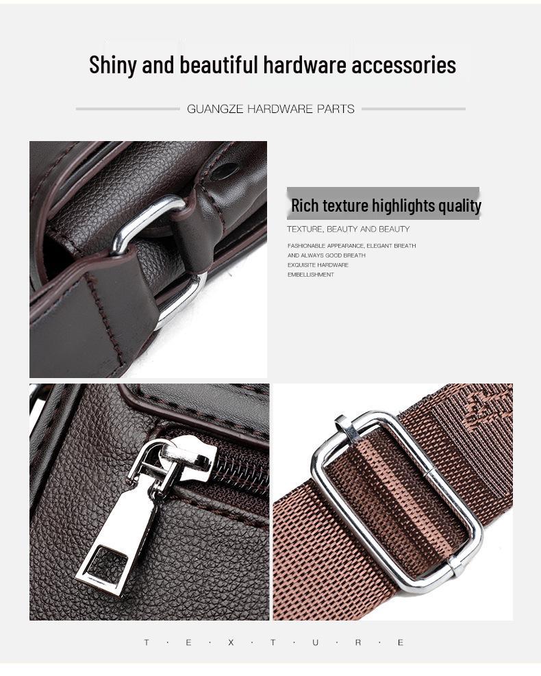 Men's Business Casual Crossbody Briefcase Backpack - Mid-range Luxury, One-Shoulder Hanging Bag, Trendy Youthful Design
