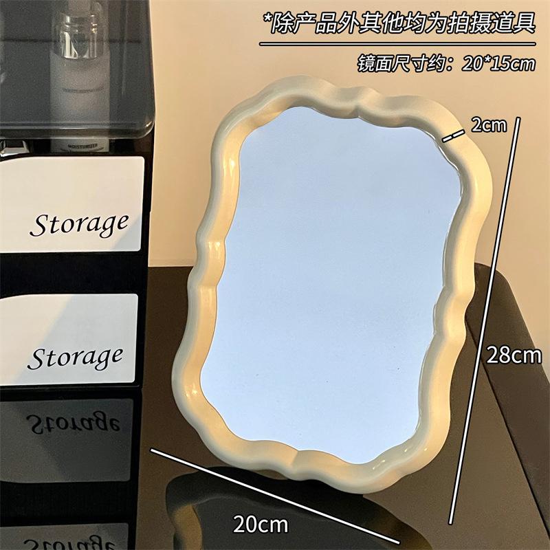 

New Flower Decorative Mirrors Cosmetic Mirror Creative Dormitory Bedroom Supplies Student Desktop Decor Stylish Makeup Mirror белый