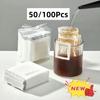 Lot de 50 ou 100 sachets de café filtre jetables en papier, avec poignée suspendue, pour expresso, accessoires pour thé