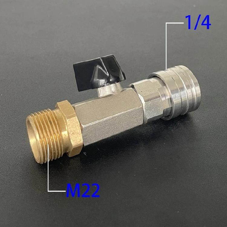 Leak Resistant Ergonomic High Pressure Hose Coupler 1/4Inch Valves Metal Connector Professional Automotive Cleaning Tool