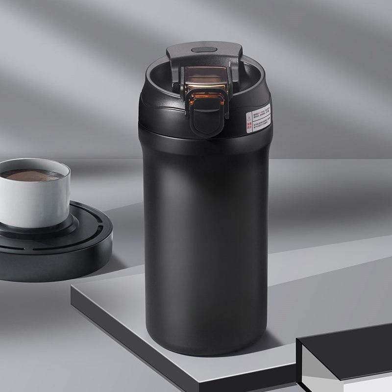 Large capacity 316 stainless steel thermos cup Boys and girls high value double drink coffee cup Car accompanying straw water cup