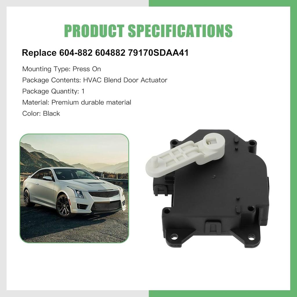 SCITOO HVAC Heater Blend Door Actuator, Compatible with Honda Accord 2003-2007, Sedan, Right Main, Temperature, Replace# 79170SDAA41, 604-882