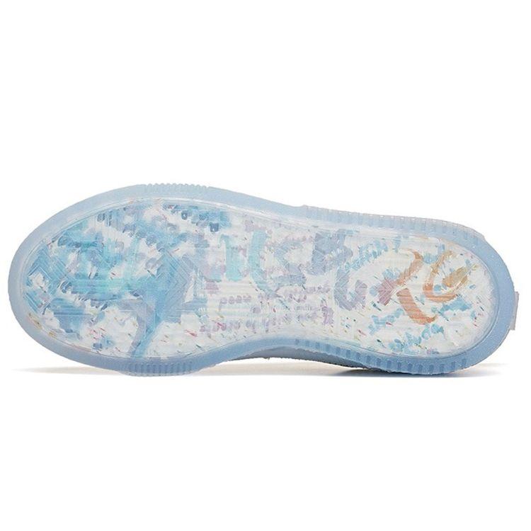 Anta Stash Jelly Shoes Transparent Sole Versatile Sports Casual Non-Slip Wear-Resistant Low-Top Skate Shoes Women sneaker White Purple 922228030-1