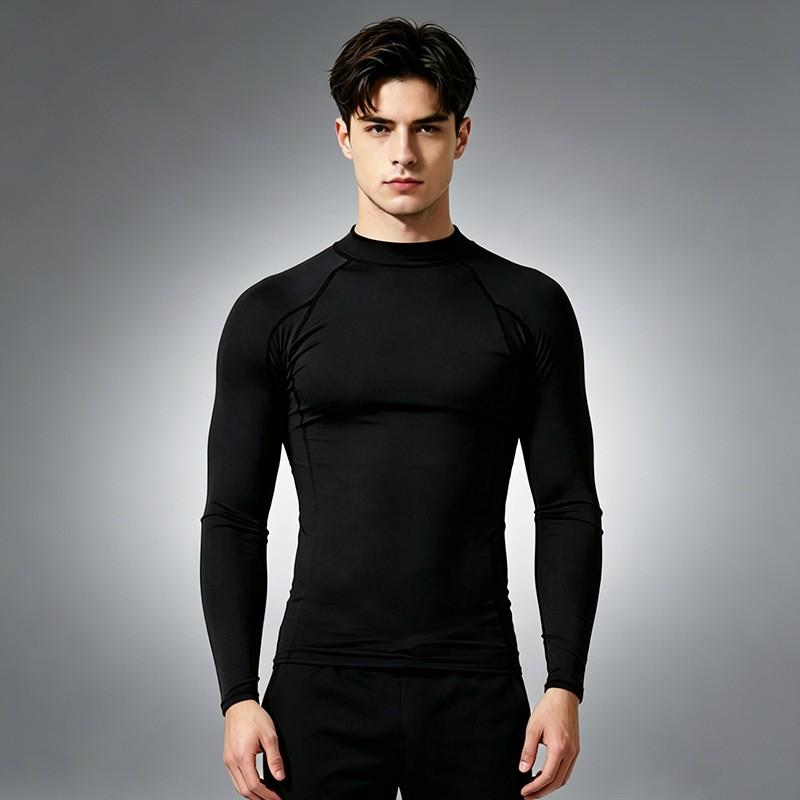 Mens Long Sleeve UV Protection Rash Guard Set With Full-Length Swim Pants Snorkeling Surfing Swimming