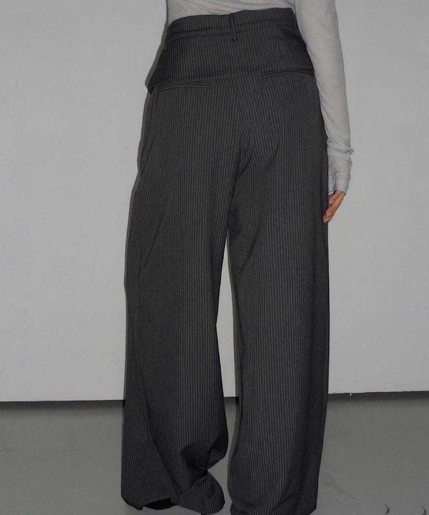APOEM Flap Stripe Slacks - 2Colors