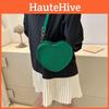 Trendy Minimalist Single Shoulder Bag For Women 2023 Summer New Heart Bag Street Fashion Medium Felt Bag