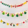 Triangle Flag Christmas Banner Coloured Hairball Christmas Tree Decoration  Christmas