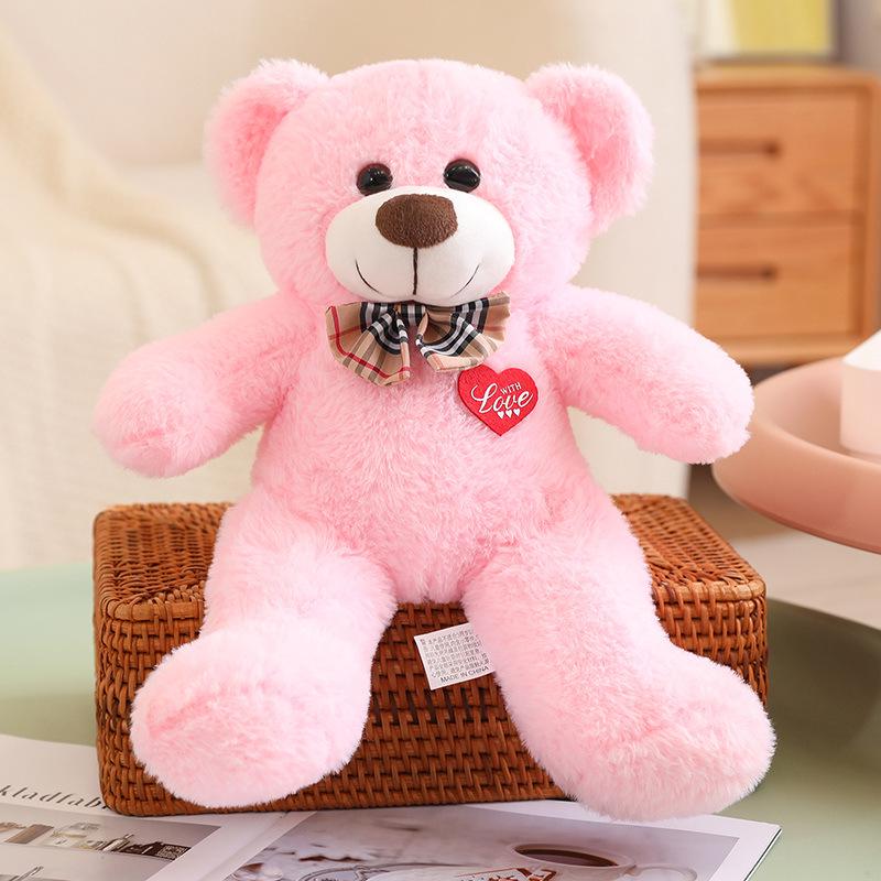 Bow Tie Heart Teddy Bear Plush Toy - Creative Valentine's Gift for Her