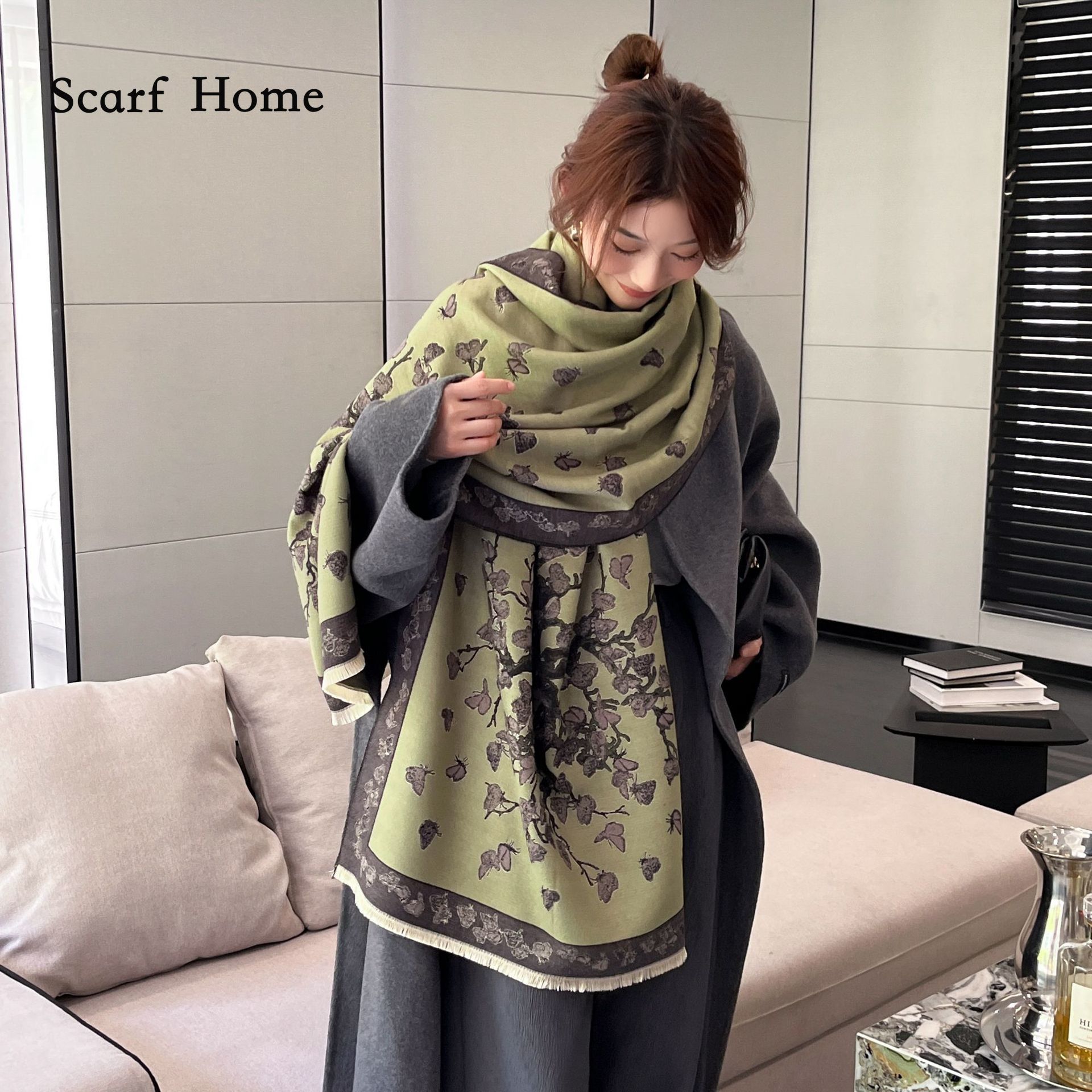 

Высококачественные роскошные кашемировые шарфы, утолщенный теплый шейный шарф для женщин