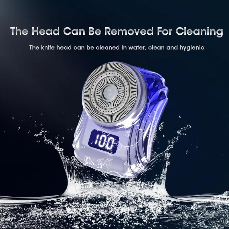 Portable USB Charging Shaver for Men Mini Pocket Razor Waterproof Dry Wet Beard Shave Travel Onboard Car Shaver