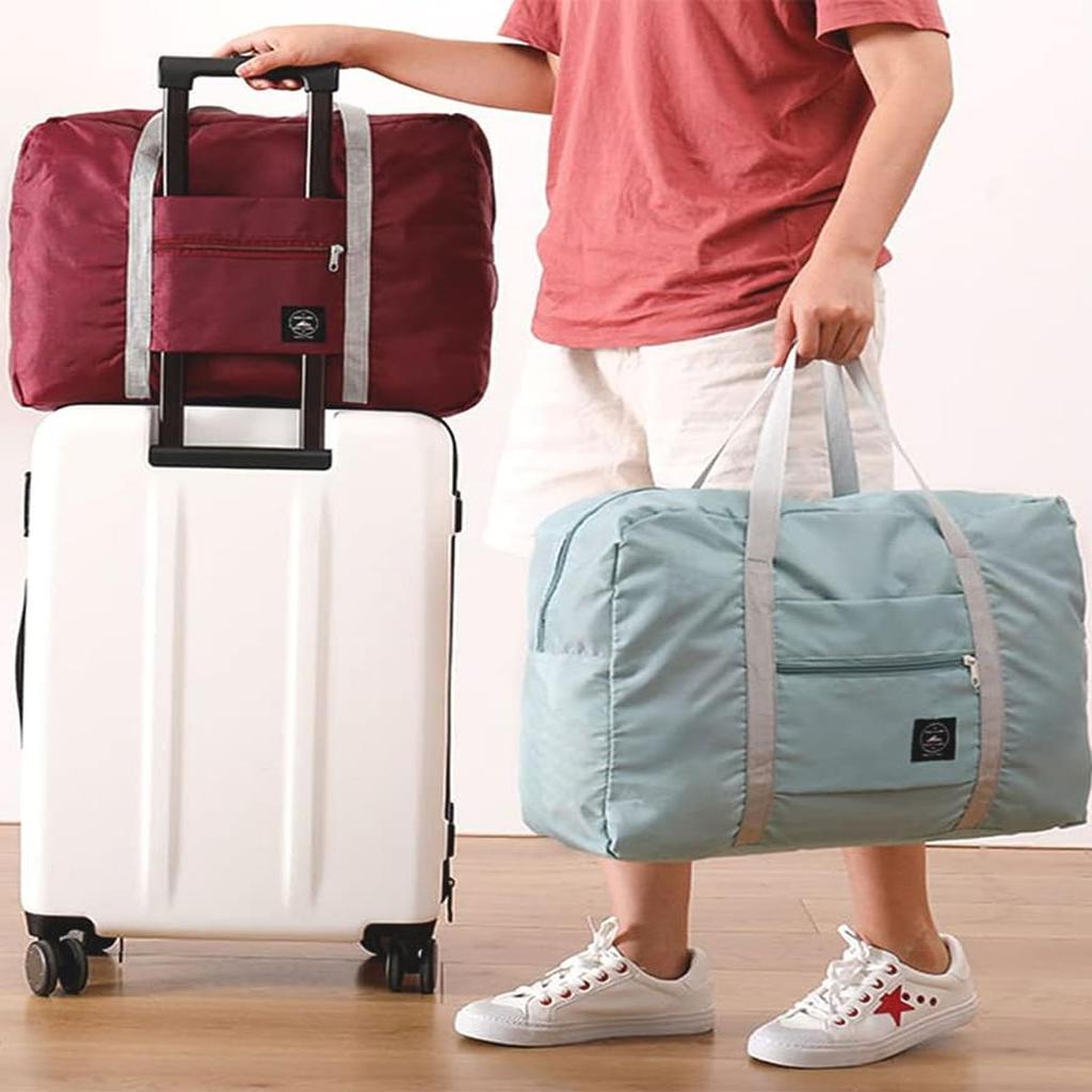 1pc-Foldable Travel Bag, Large Capacity Storage Bag, Lightweight and Multifunctional Airplane Luggage Bag, Weekend Handbag