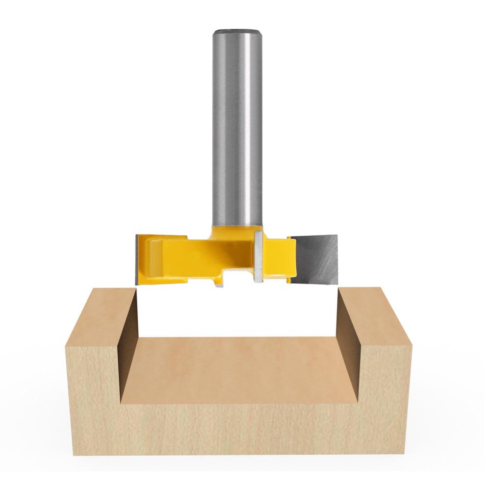 Four-blade T-knife Slotting Knife Yellow Woodworking Milling Cutter Engraving Machine Cutter Head Large Diameter Slotting Knife Woodworking Knife
