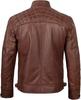 Men Fashionable Jacket Stylish Brown Soft Leather Handmade Genuine Lambskin Motorcycle Biker