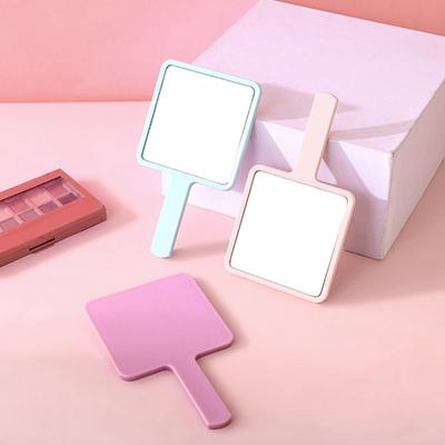 Makeup Mirror with Handle Good Grip Barber Hairdressing Handheld Mirror Square Makeup Vanity Mirror Salon Accessories