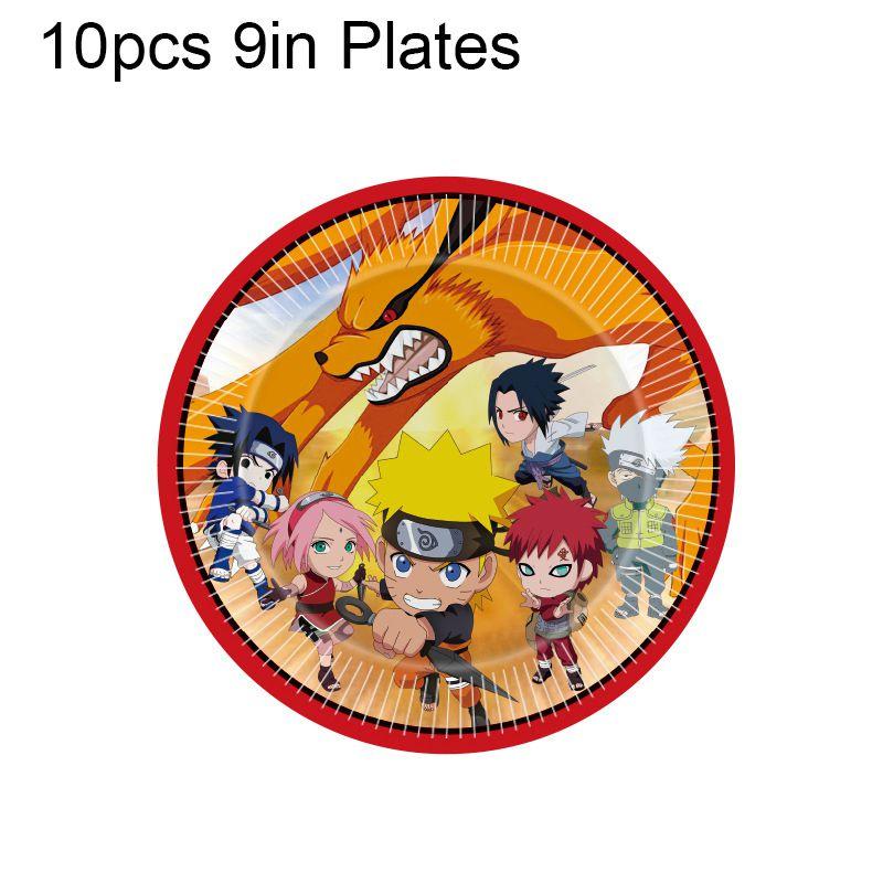 Vibrant Naruto Ninja Theme Birthday Party Supplies Including Banners And Cake Toppers