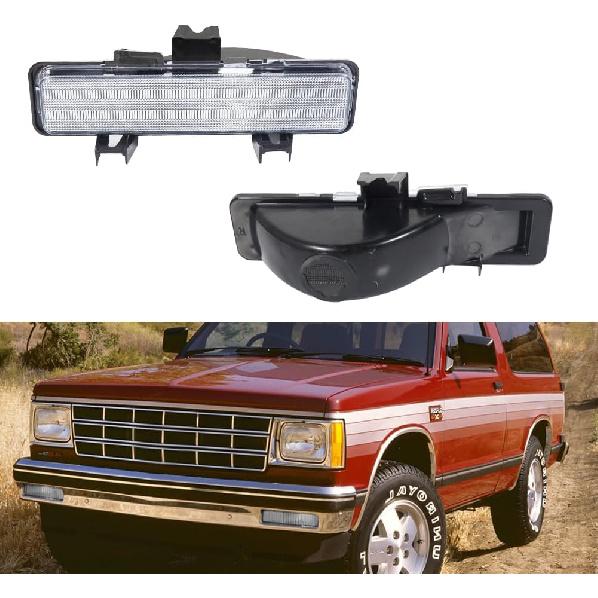 

For 1883 1884 1885 1886 1887 1888 1889 1990 1991 1992 1993 Chevry S-10/1882 1883 1884 1885 1886 1887 1888 1889 1990 GMC S-15 Front Parking turn Clear Housings