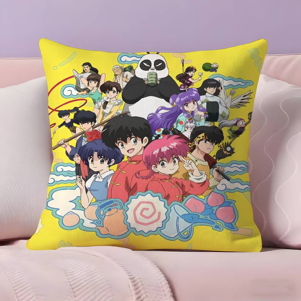 Anime R-Ranma Kissenbezug Kissenbezug Ultraweicher Hautfreundlicher Stoff Wolkenähnlicher Komfort & Verdeckter Reißverschluss