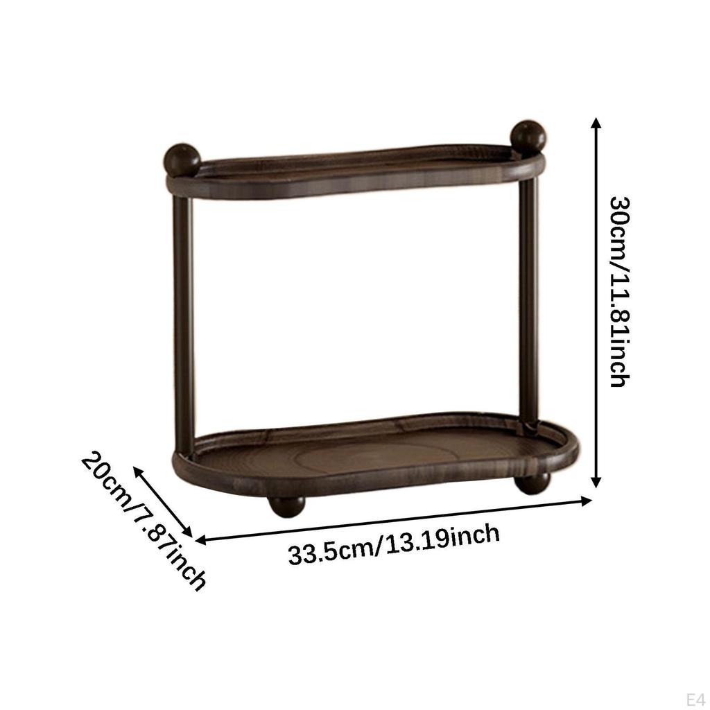 2 Tiers Countertop Organizer Cosmetics Storage Display Rack,Vanity Tray,Makeup for Dresser