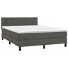 Maison Exclusive - Sommier à lattes de lit et matelas Gris foncé 140x200cm Velours