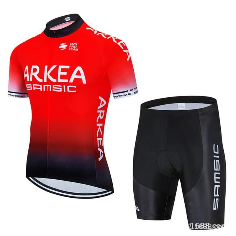 Men Women Cycling Jersey Shorts Set Breathable Mountain Bike Outfit Road Trail Riding